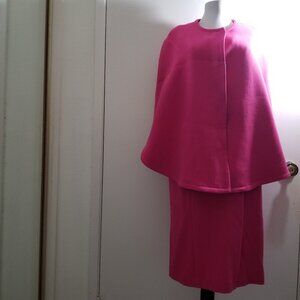 Pink Tartan 2-piece dress and cape in pink, size XS/S (cape) and dress size 8